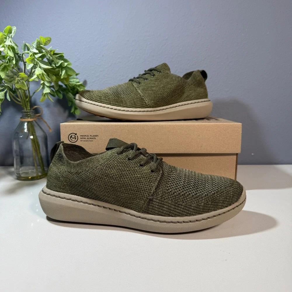 Clarks Step Urban Mix Olive Knit Lace Up Sneakers Men‎ US 7.5